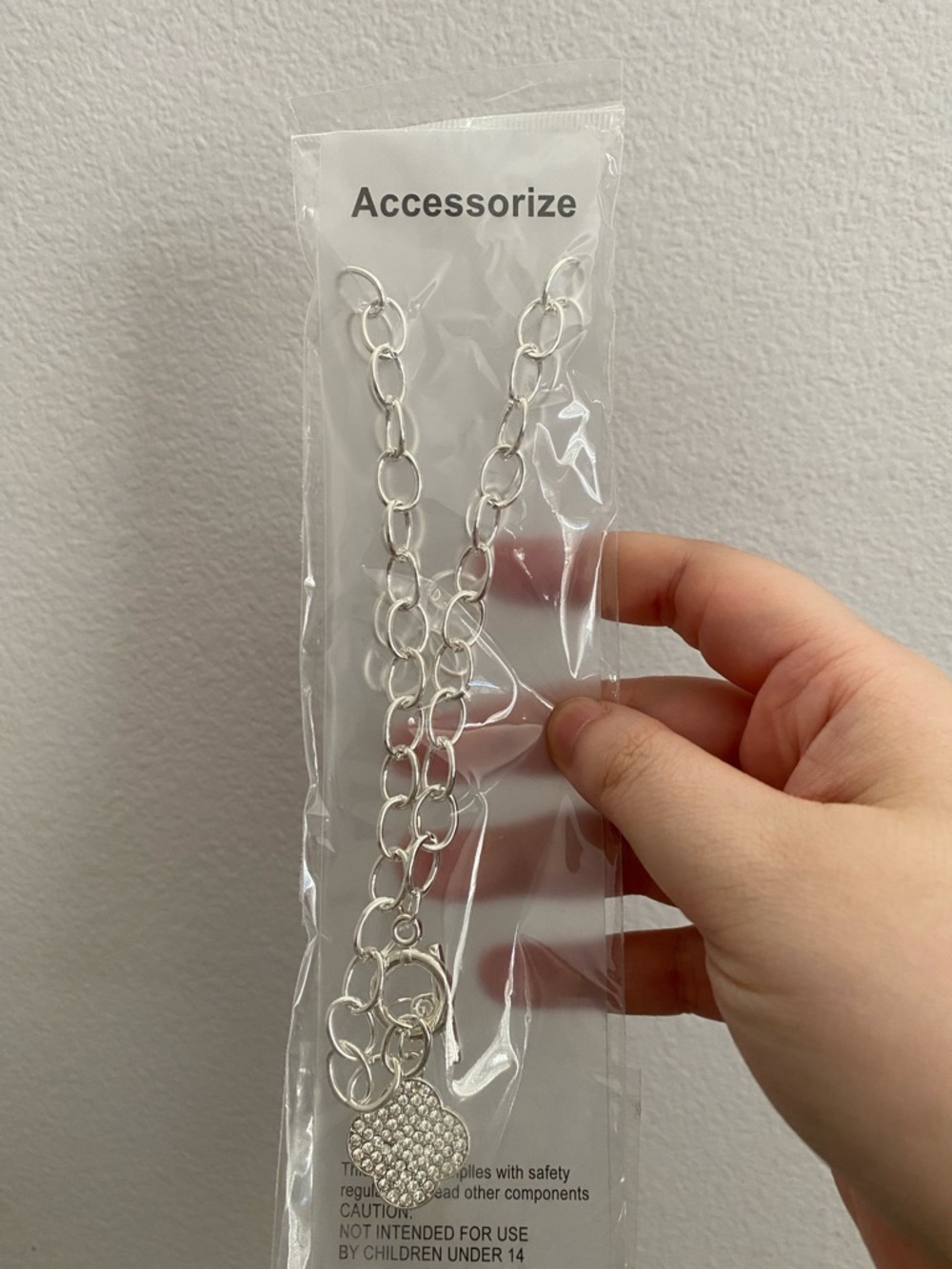 Accessorize Silver Heart Charm Chain necklace